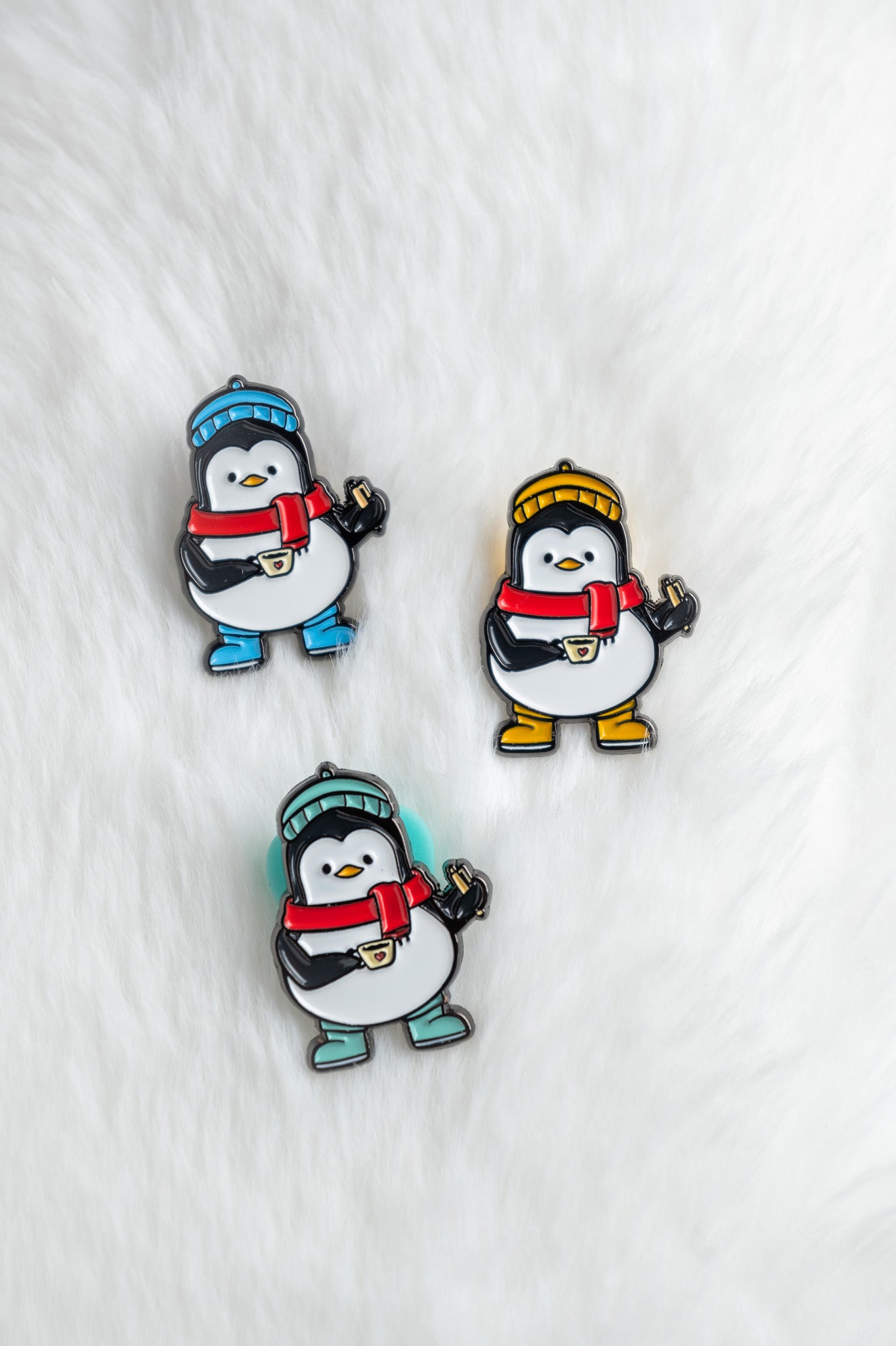"Winter Penguin" Enamel Pin (Mustard Yellow)
