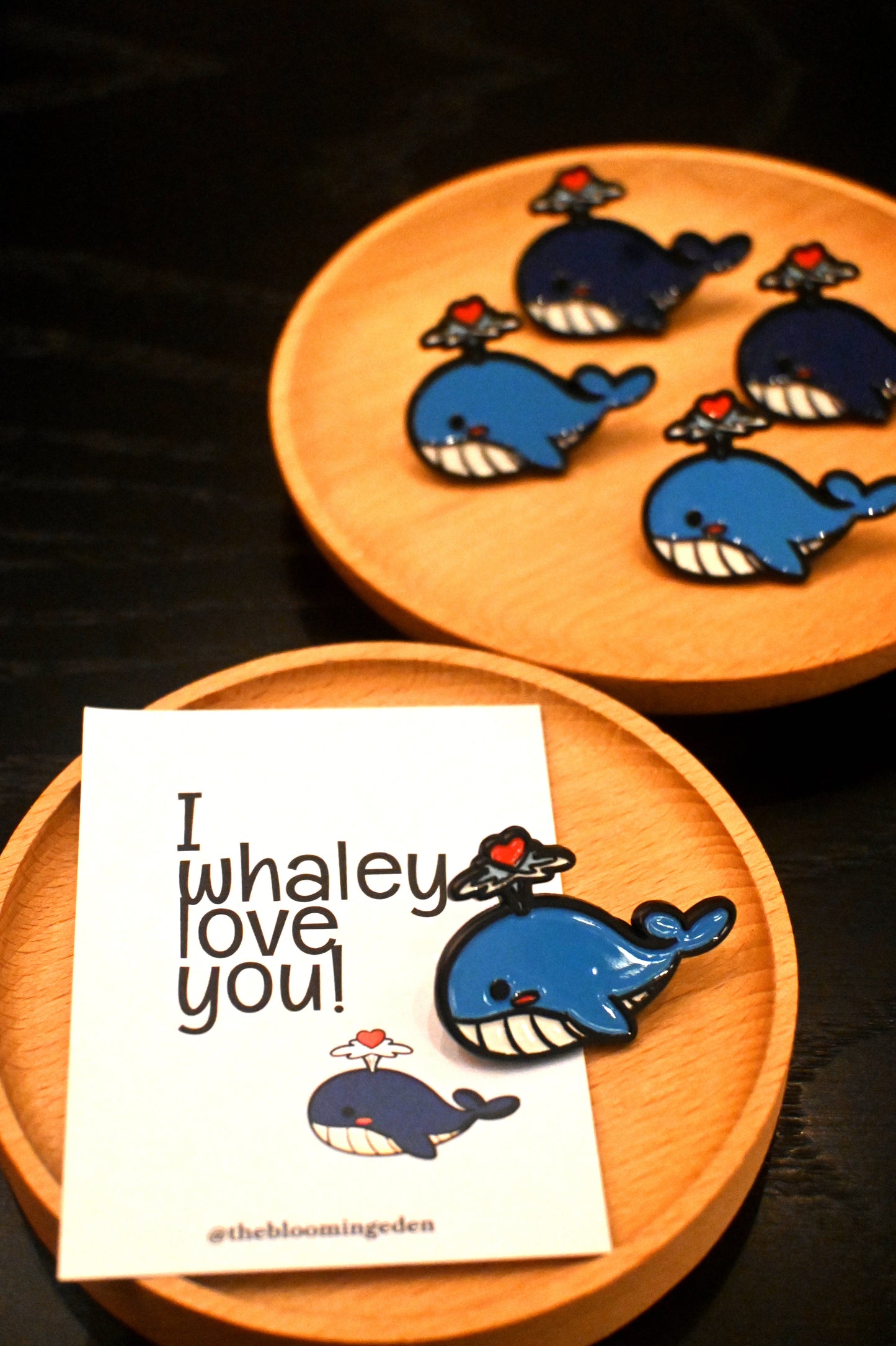 "I whaley love you" Enamel Pin (Turquoise)