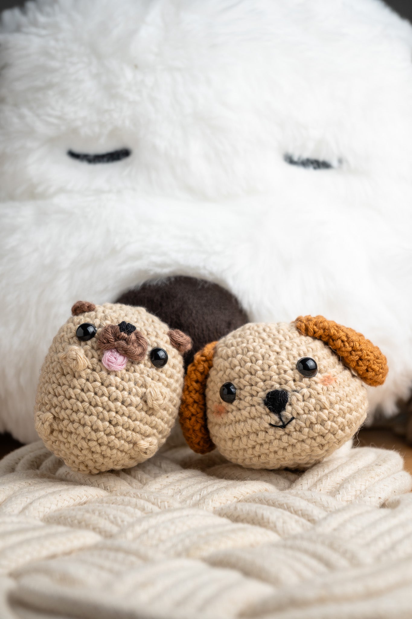 Crochet Pug Key Ring