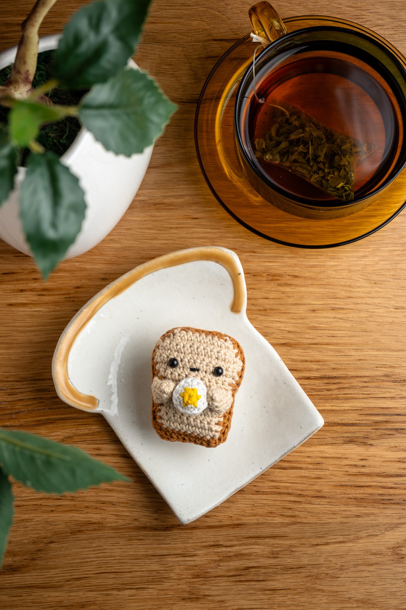 Crochet Egg & Toast Magnet