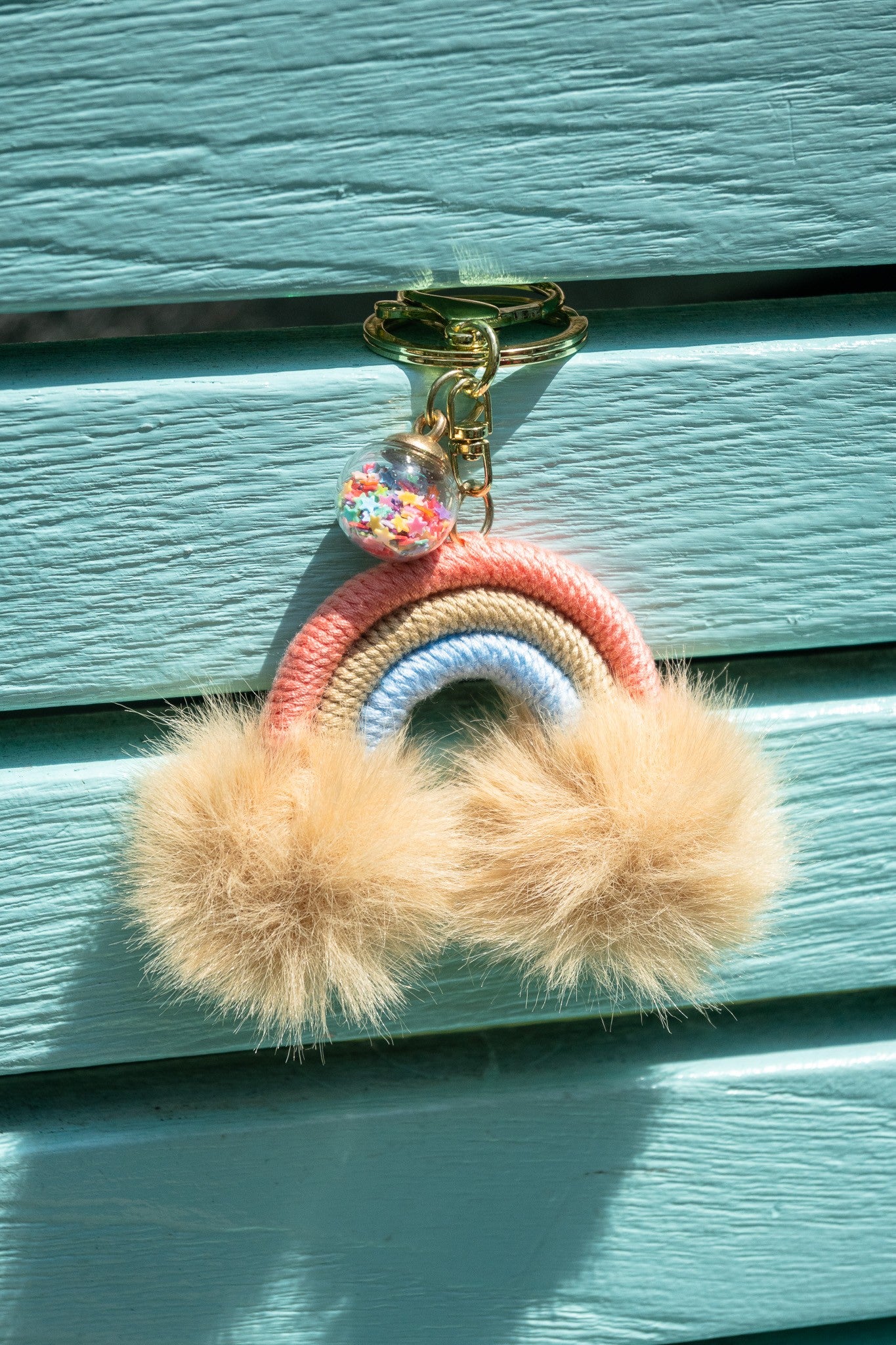 Rainbow Key Ring (Chestnut Brown)