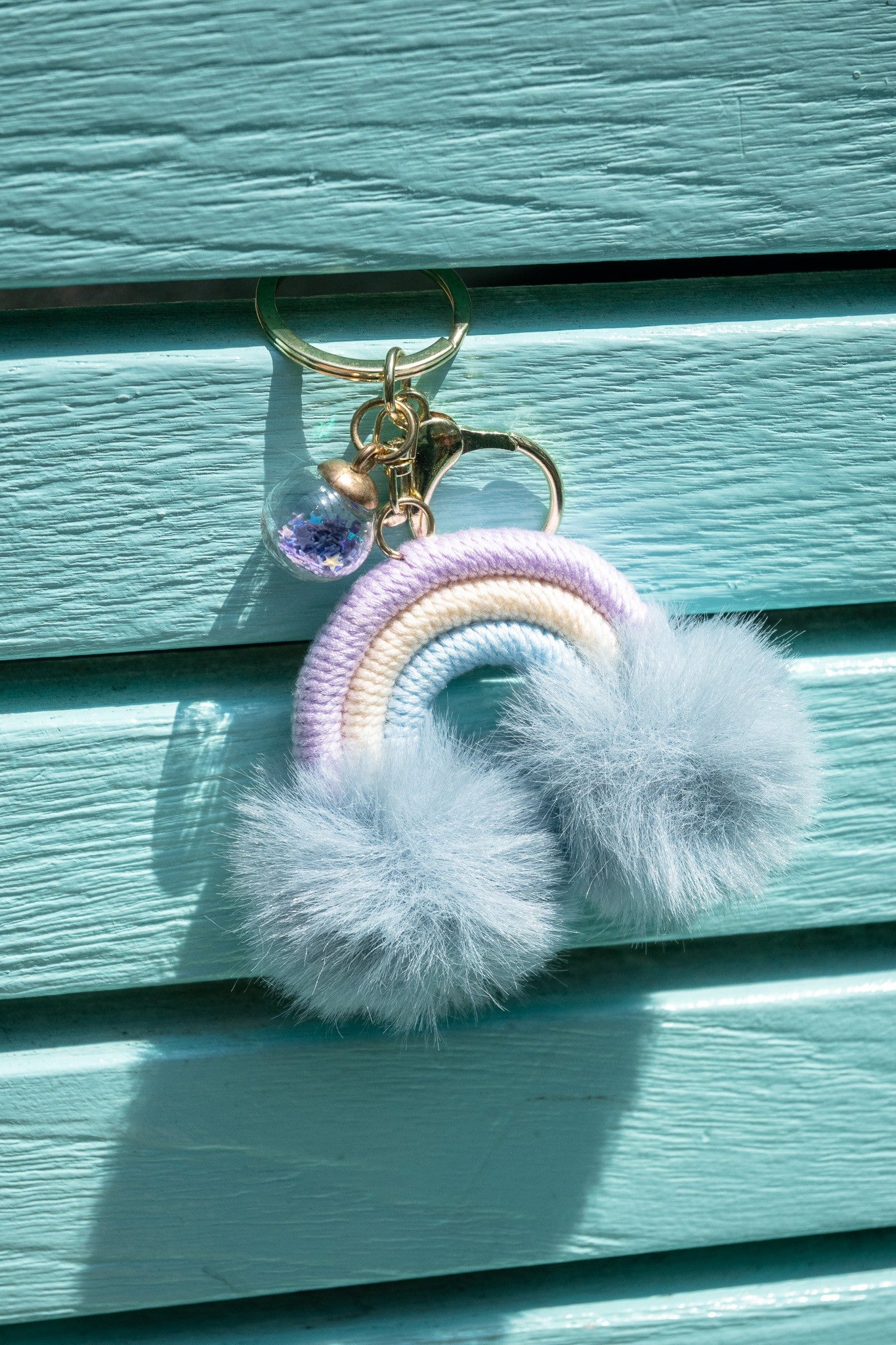 Rainbow Key Ring (Dusty blue)