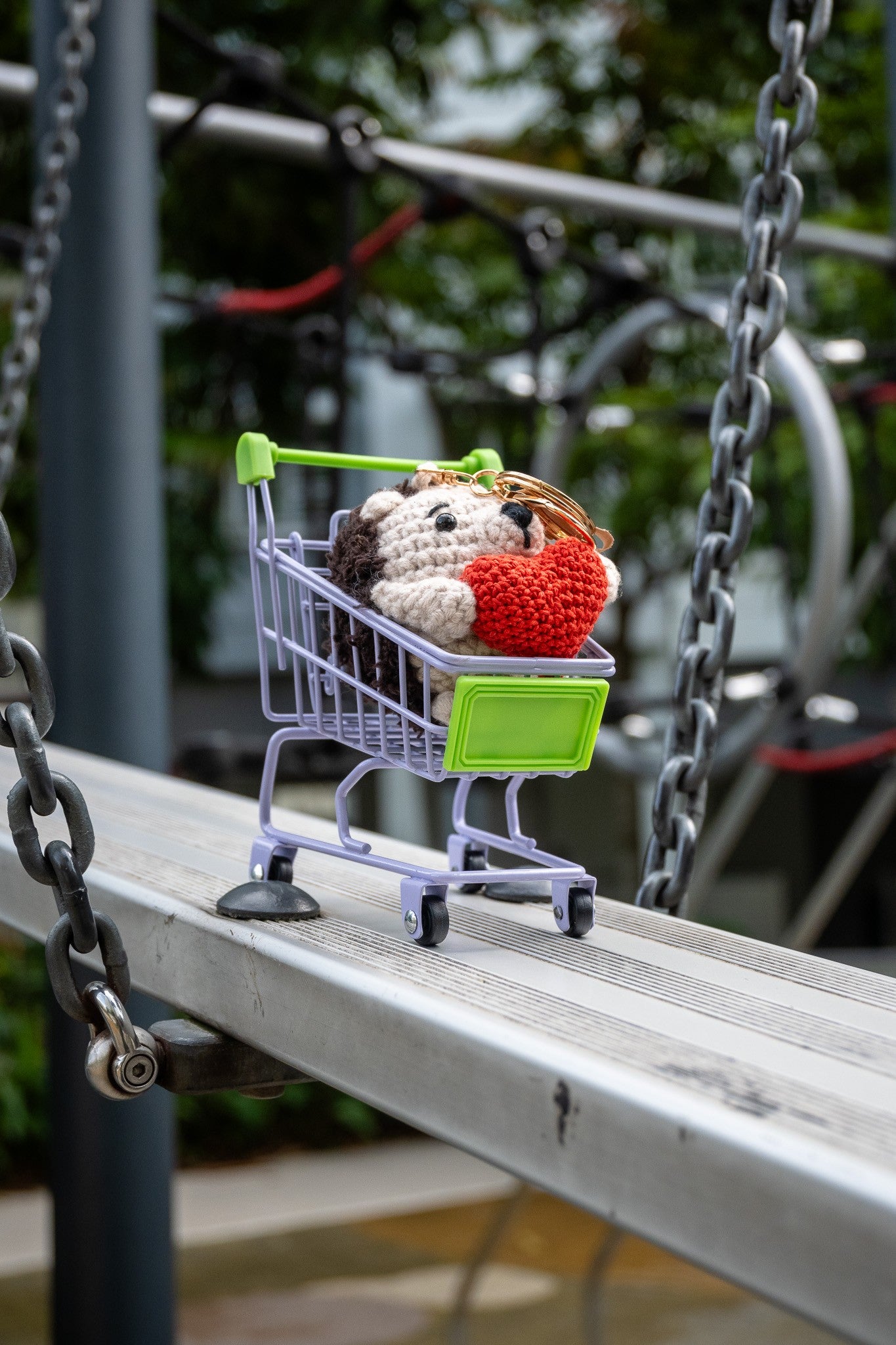 Crochet Hedgehog Key Ring (Heart)