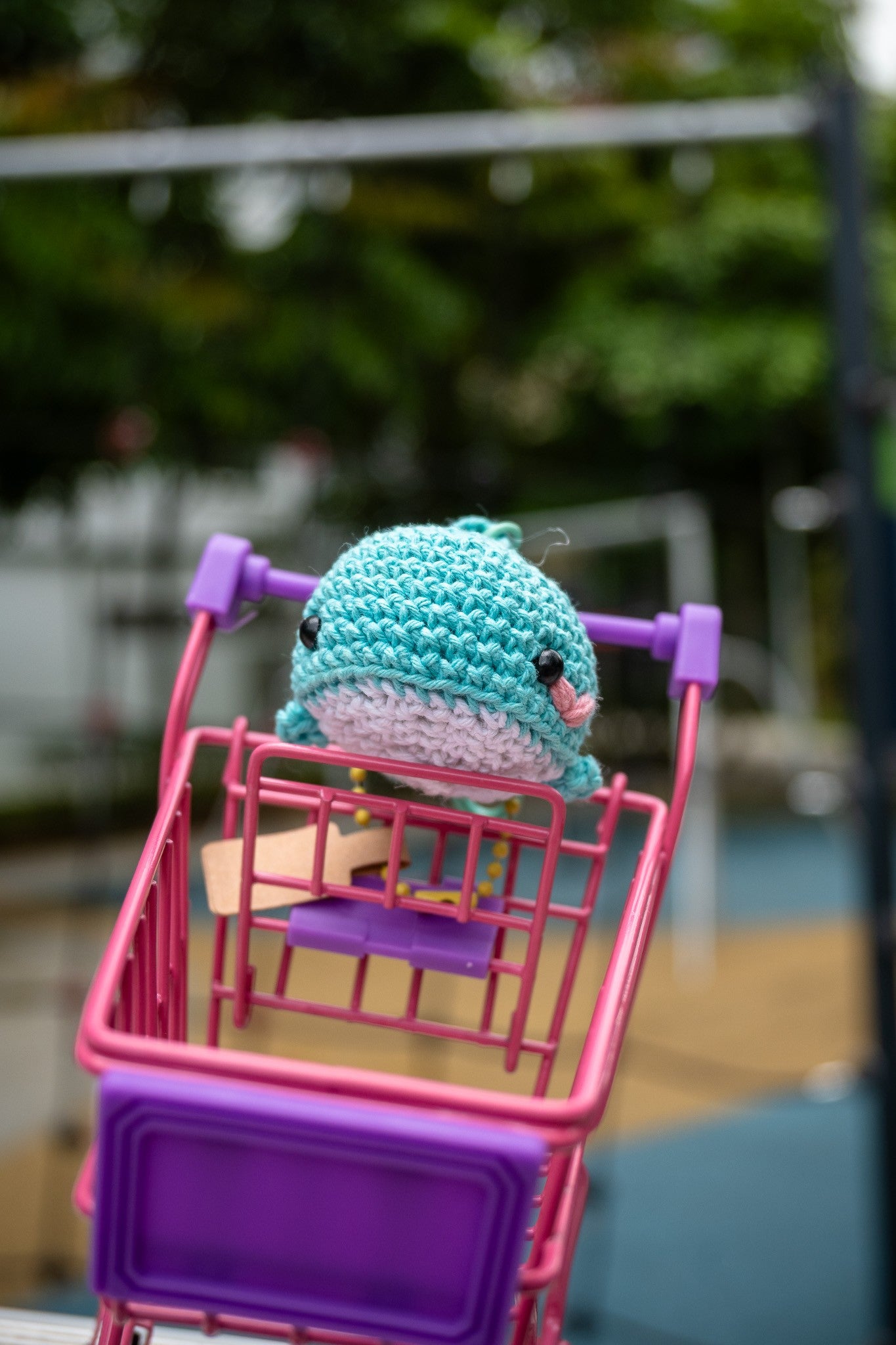 Crochet Whale Key Ring (Turquoise)