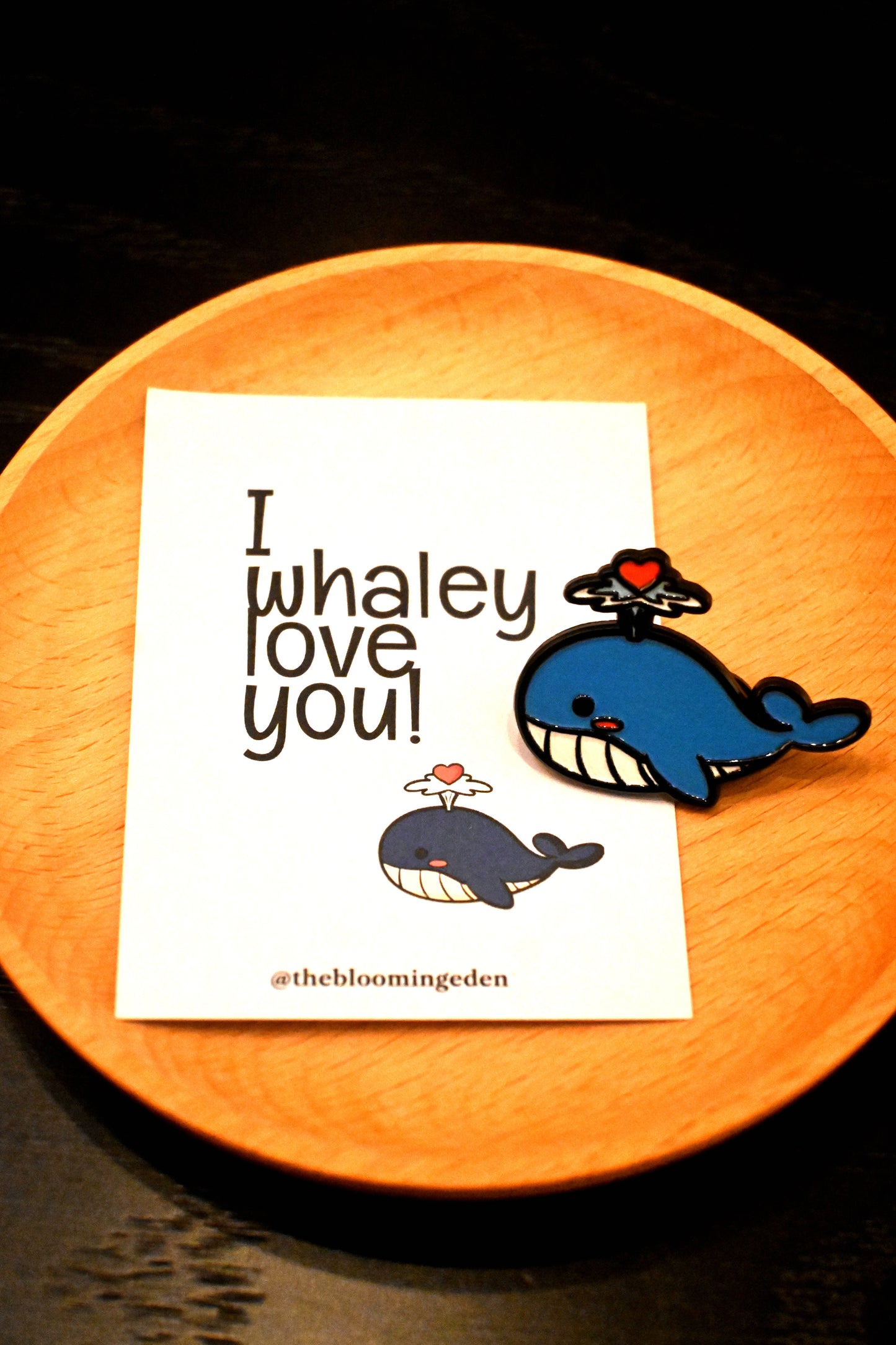 "I whaley love you" Enamel Pin (Turquoise)