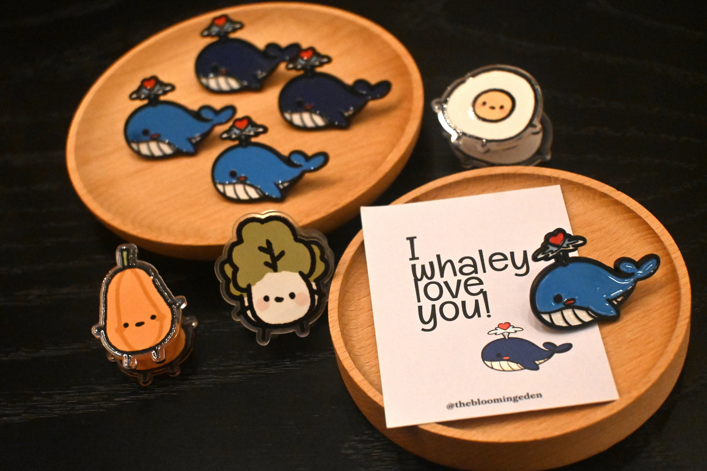 "I whaley love you" Enamel Pin (Turquoise)