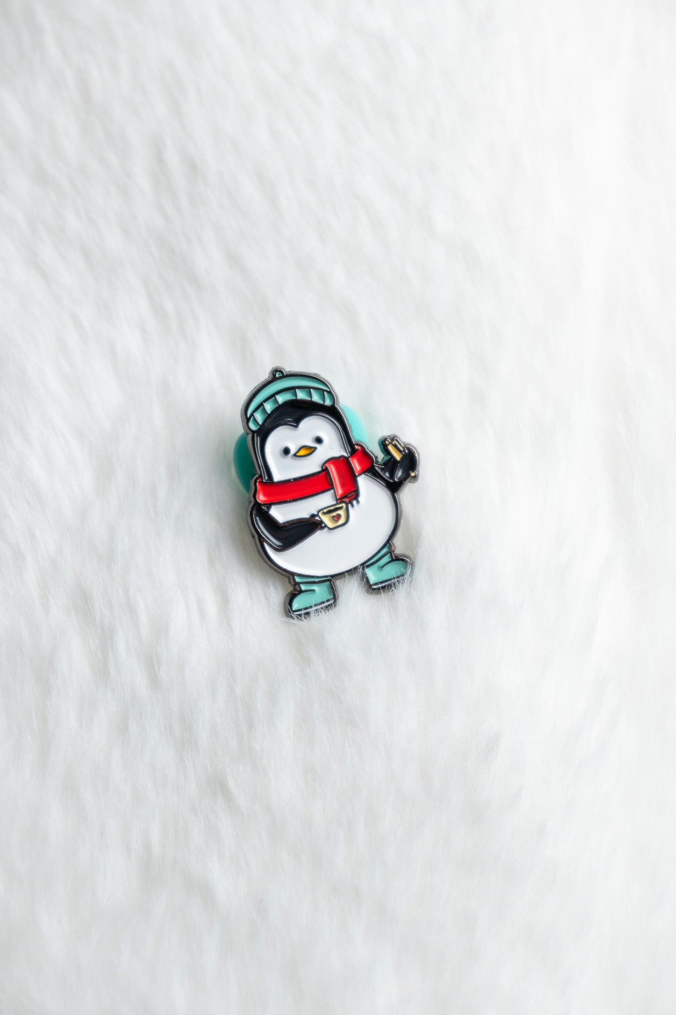 "Winter Penguin" Enamel Pin (Mint Green)