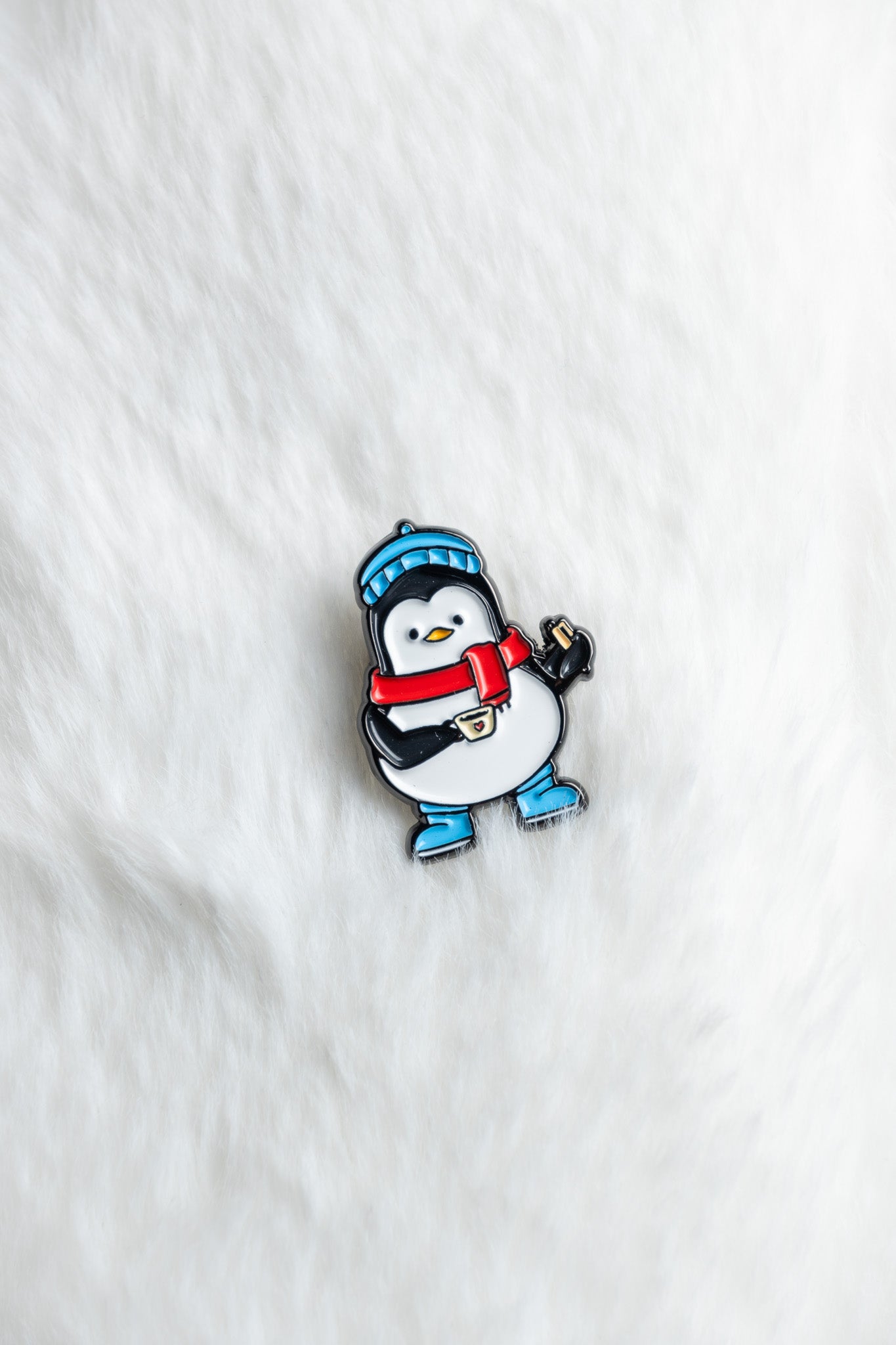 "Winter Penguin" Enamel Pin (Royal Blue)